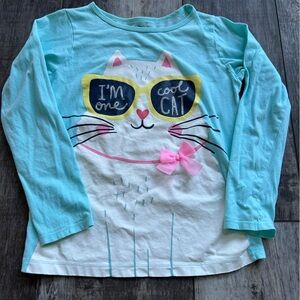 Girl’s size 8 Carter’s “I’m One Cool Cat” Graphic Long Sleeve Shirt